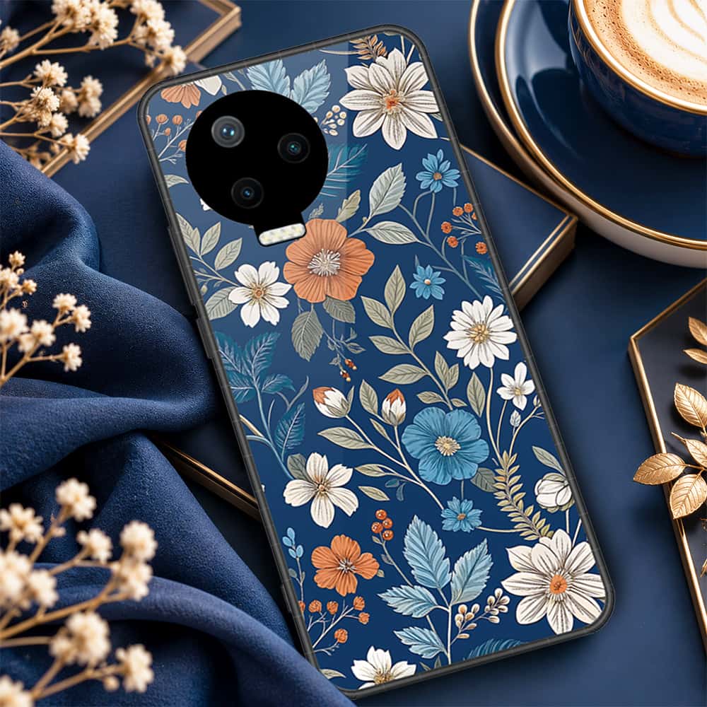 Infinix Note 11 Pro Cover - ONation Botanical Bloom Series - HQ Ultra Shine Premium Infinity Glass Soft Silicon Borders Case