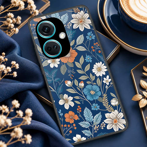 OnePlus Nord N30 Cover - ONation Botanical Bloom Series - HQ Ultra Shine Premium Infinity Glass Soft Silicon Borders Case