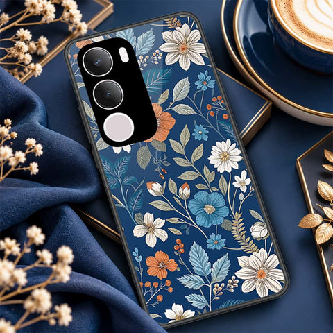 Vivo Y19s Pro Cover - ONation Botanical Bloom Series - HQ Ultra Shine Premium Infinity Glass Soft Silicon Borders Case
