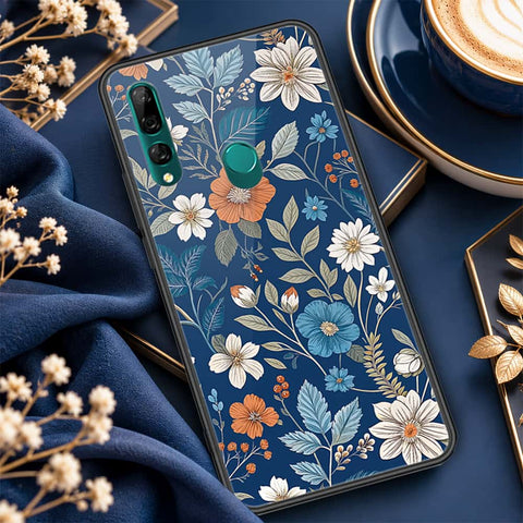 Huawei P Smart Z Cover - ONation Botanical Bloom Series - HQ Ultra Shine Premium Infinity Glass Soft Silicon Borders Case