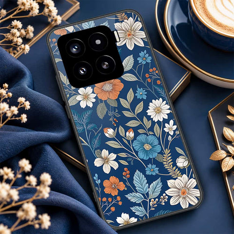 Xiaomi 15 Cover - ONation Botanical Bloom Series - HQ Ultra Shine Premium Infinity Glass Soft Silicon Borders Case
