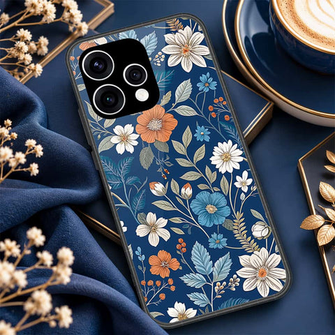 Oppo Reno 15 Cover - ONation Botanical Bloom Series - HQ Ultra Shine Premium Infinity Glass Soft Silicon Borders Case