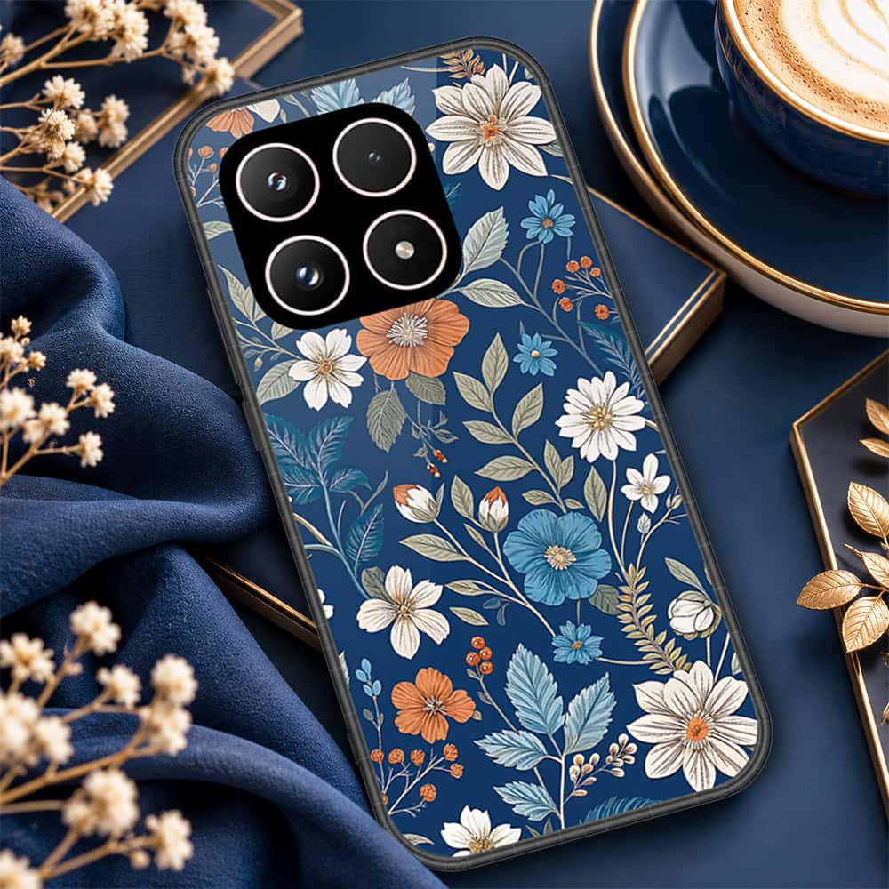 Xiaomi 17 Cover - ONation Botanical Bloom Series - HQ Ultra Shine Premium Infinity Glass Soft Silicon Borders Case