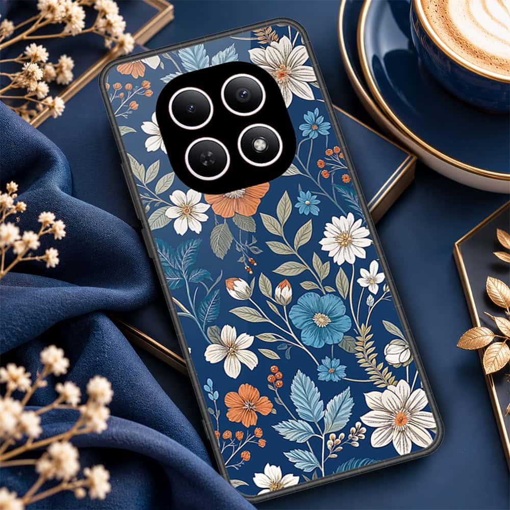 Xiaomi Redmi Note 15 Cover - ONation Botanical Bloom Series - HQ Ultra Shine Premium Infinity Glass Soft Silicon Borders Case