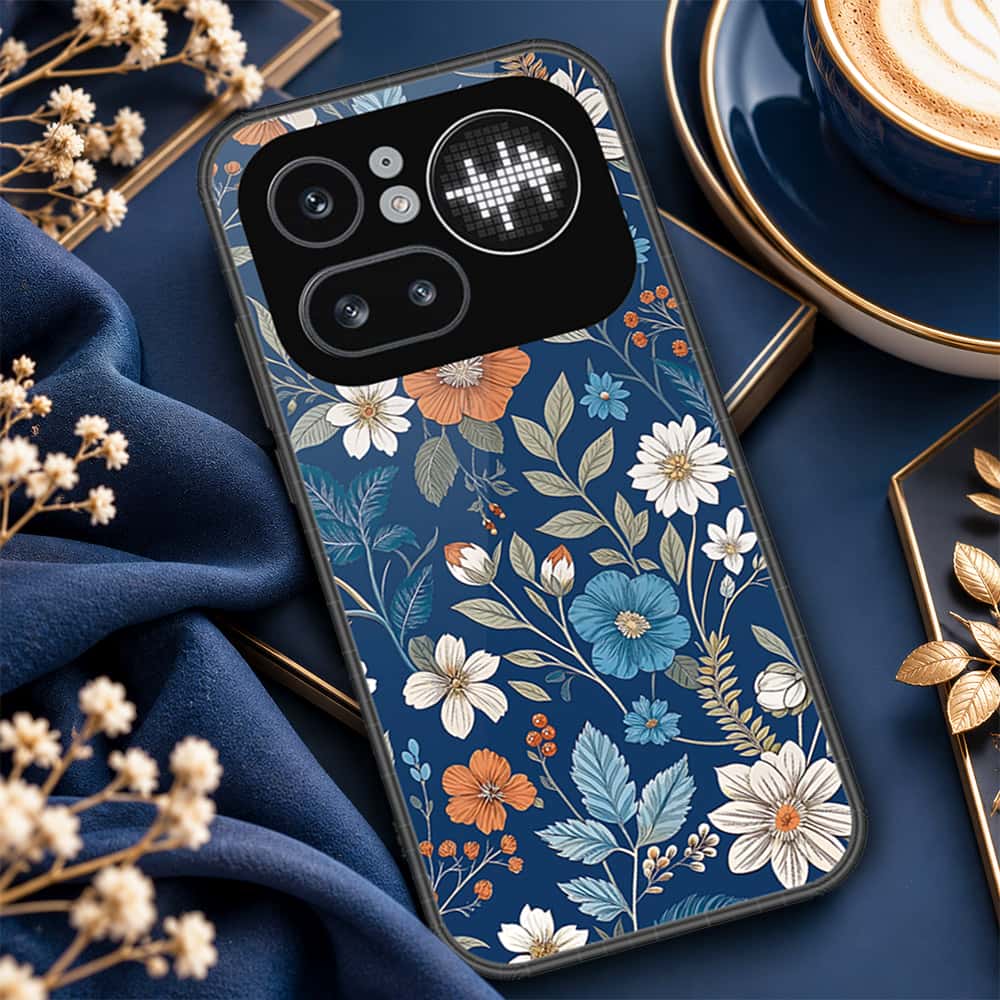 Nothing Phone 4a Pro Cover - ONation Botanical Bloom Series - HQ Ultra Shine Premium Infinity Glass Soft Silicon Borders Case