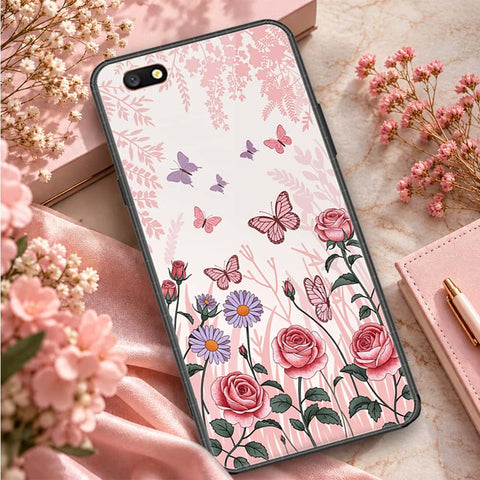 Oppo F3 Cover - ONation Botanical Bloom Series - HQ Ultra Shine Premium Infinity Glass Soft Silicon Borders Case