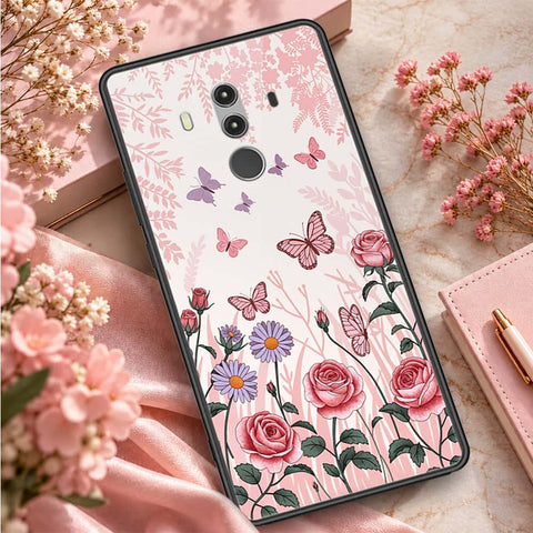 Huawei Mate 10 Pro Cover - ONation Botanical Bloom Series - HQ Ultra Shine Premium Infinity Glass Soft Silicon Borders Case