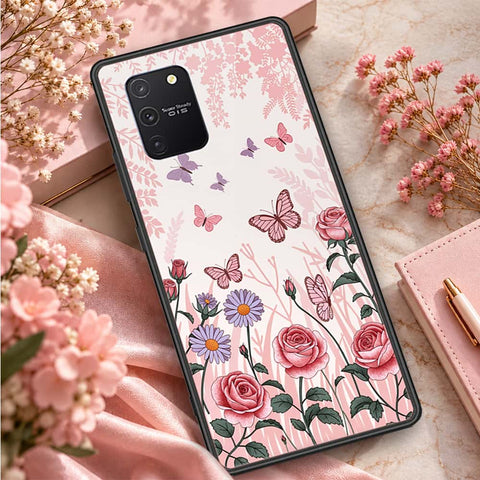 Samsung Galaxy S10 Lite Cover - ONation Botanical Bloom Series - HQ Ultra Shine Premium Infinity Glass Soft Silicon Borders Case