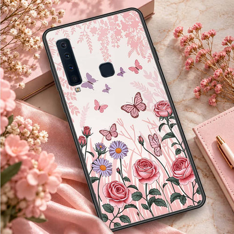 Samsung Galaxy A9 Star Pro Cover - ONation Botanical Bloom Series - HQ Ultra Shine Premium Infinity Glass Soft Silicon Borders Case