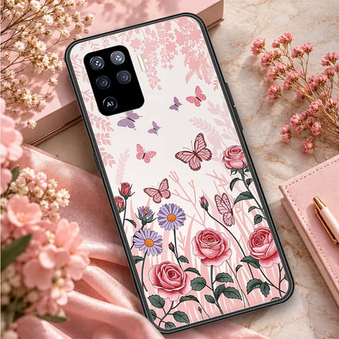 Oppo F19 Pro Cover - ONation Botanical Bloom Series - HQ Ultra Shine Premium Infinity Glass Soft Silicon Borders Case