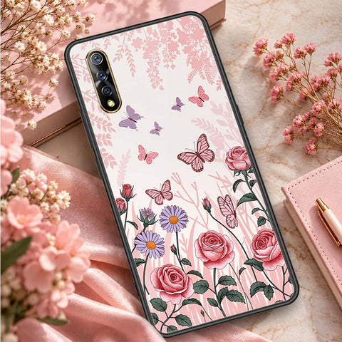 vivo Z5 Cover - ONation Botanical Bloom Series - HQ Ultra Shine Premium Infinity Glass Soft Silicon Borders Case