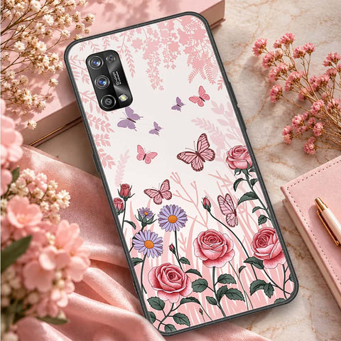 Realme 7 Pro Cover - ONation Botanical Bloom Series - HQ Ultra Shine Premium Infinity Glass Soft Silicon Borders Case