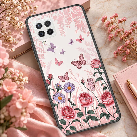 Samsung Galaxy A22 Cover - ONation Aesthetic Collage Series - HQ Ultra Shine Premium Infinity Glass Soft Silicon Borders Case