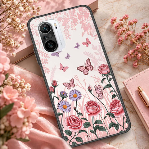 Xiaomi Redmi K40 Cover - ONation Botanical Bloom Series - HQ Ultra Shine Premium Infinity Glass Soft Silicon Borders Case