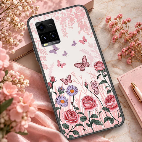 Vivo Y33s Cover - ONation Aesthetic Collage Series - HQ Ultra Shine Premium Infinity Glass Soft Silicon Borders Case