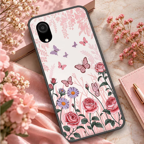 Samsung Galaxy A03 Core Cover - ONation Botanical Bloom Series - HQ Ultra Shine Premium Infinity Glass Soft Silicon Borders Case