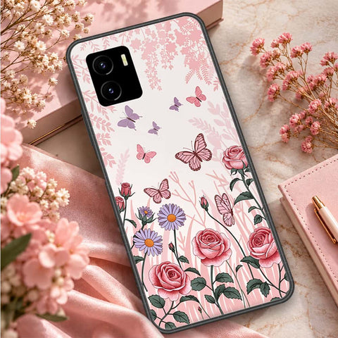 Vivo Y15a Cover - ONation Botanical Bloom Series - HQ Ultra Shine Premium Infinity Glass Soft Silicon Borders Case