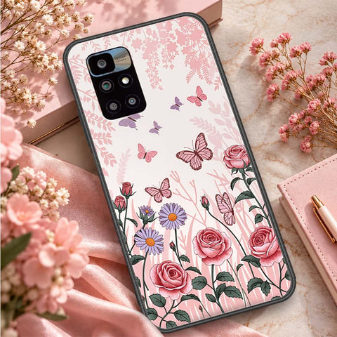 Xiaomi Redmi 10 Prime Cover - ONation Botanical Bloom Series - HQ Ultra Shine Premium Infinity Glass Soft Silicon Borders Case