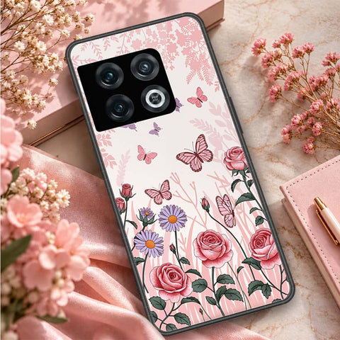 OnePlus 10 Pro Cover - ONation Botanical Bloom Series - HQ Ultra Shine Premium Infinity Glass Soft Silicon Borders Case