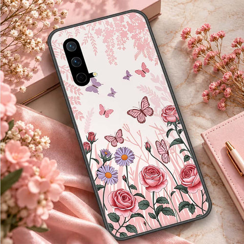 OnePlus Nord CE 5G Cover - ONation Botanical Bloom Series - HQ Ultra Shine Premium Infinity Glass Soft Silicon Borders Case