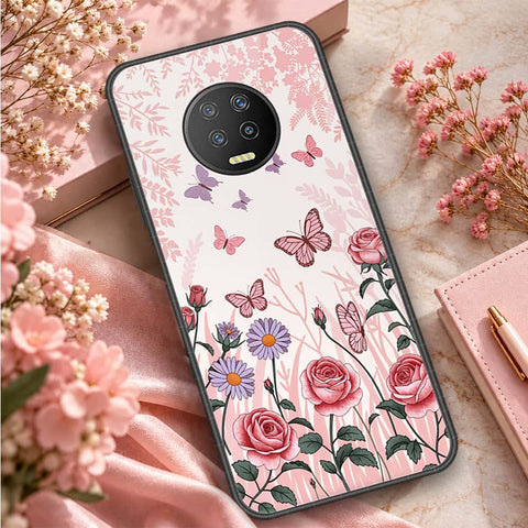 Infinix Note 7 Cover - ONation Aesthetic Collage Series - HQ Ultra Shine Premium Infinity Glass Soft Silicon Borders Case