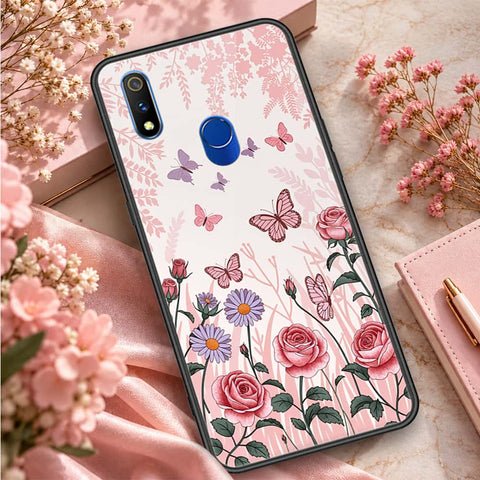 Realme 3 Pro Cover - ONation Botanical Bloom Series - HQ Ultra Shine Premium Infinity Glass Soft Silicon Borders Case