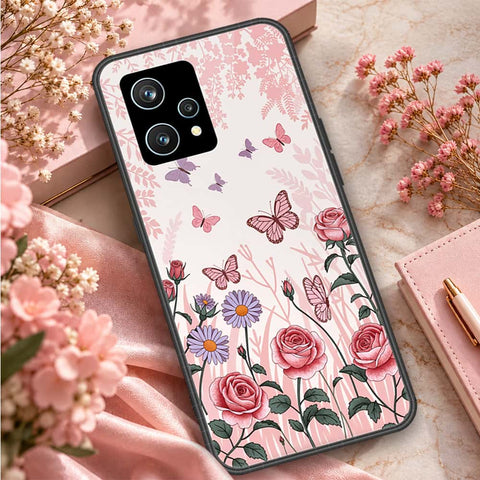 Realme 9 Pro Plus  Cover - ONation Botanical Bloom Series - HQ Ultra Shine Premium Infinity Glass Soft Silicon Borders Case
