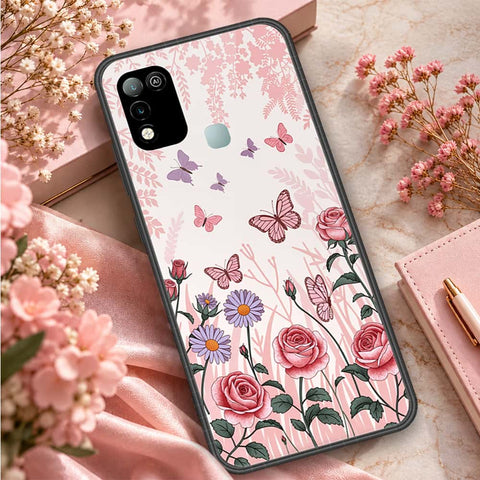 Infinix Hot 10 Play Cover - ONation Aesthetic Collage Series - HQ Ultra Shine Premium Infinity Glass Soft Silicon Borders Case