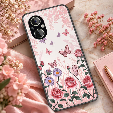 Oppo Reno 7 Lite Cover - ONation Aesthetic Collage Series - HQ Ultra Shine Premium Infinity Glass Soft Silicon Borders Case