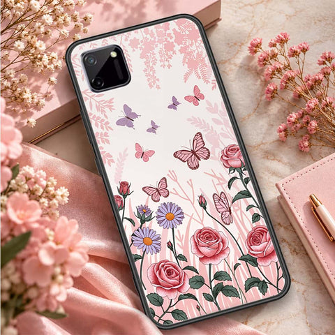 Realme C11 Cover - ONation Botanical Bloom Series - HQ Ultra Shine Premium Infinity Glass Soft Silicon Borders Case