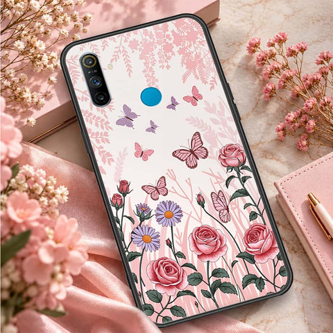 Realme 6i Cover - ONation Botanical Bloom Series - HQ Ultra Shine Premium Infinity Glass Soft Silicon Borders Case