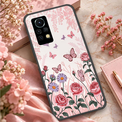 Infinix Note 11s Cover - ONation Botanical Bloom Series - HQ Ultra Shine Premium Infinity Glass Soft Silicon Borders Case