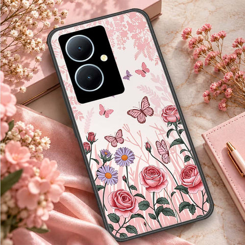 Vivo Y78 Plus 5G Cover - ONation Botanical Bloom Series - HQ Ultra Shine Premium Infinity Glass Soft Silicon Borders Case