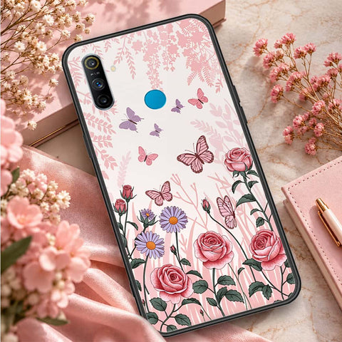 Realme C3 Cover - ONation Botanical Bloom Series - HQ Ultra Shine Premium Infinity Glass Soft Silicon Borders Case