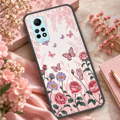 Xiaomi Redmi Note 12 Pro 4G Cover - ONation Botanical Bloom Series - HQ Ultra Shine Premium Infinity Glass Soft Silicon Borders Case
