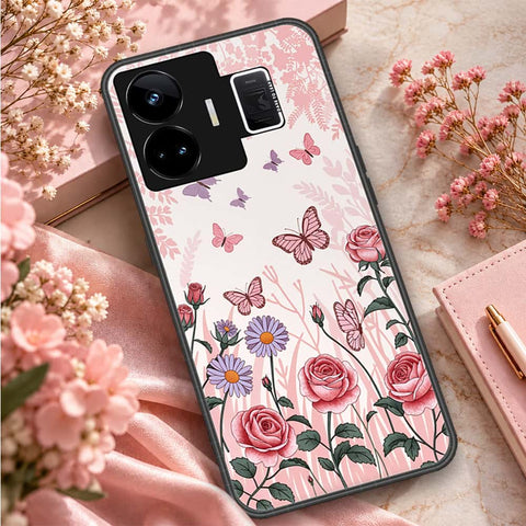 Realme GT Neo 5 Cover - ONation Botanical Bloom Series - HQ Ultra Shine Premium Infinity Glass Soft Silicon Borders Case