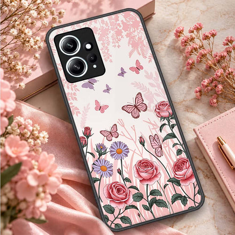 Xiaomi Redmi Note 12 4G Cover - ONation Botanical Bloom Series - HQ Ultra Shine Premium Infinity Glass Soft Silicon Borders Case