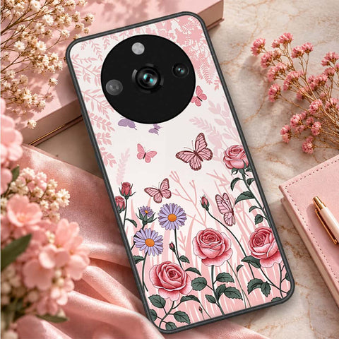 Realme 11 Pro Cover - ONation Botanical Bloom Series - HQ Ultra Shine Premium Infinity Glass Soft Silicon Borders Case