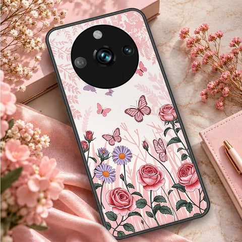 Realme 11 Pro Plus Cover - ONation Botanical Bloom Series - HQ Ultra Shine Premium Infinity Glass Soft Silicon Borders Case