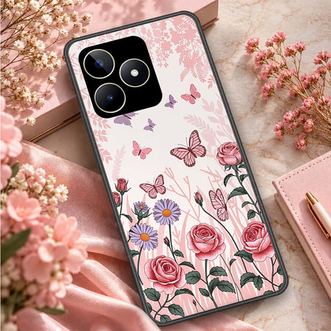 Realme C53 Cover - ONation Botanical Bloom Series - HQ Ultra Shine Premium Infinity Glass Soft Silicon Borders Case