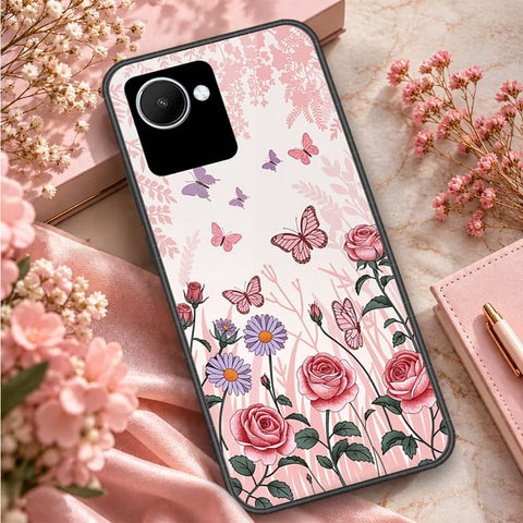 Realme C30 Cover - ONation Botanical Bloom Series - HQ Ultra Shine Premium Infinity Glass Soft Silicon Borders Case