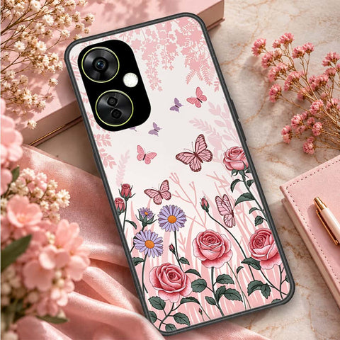 OnePlus Nord N30 Cover - ONation Botanical Bloom Series - HQ Ultra Shine Premium Infinity Glass Soft Silicon Borders Case