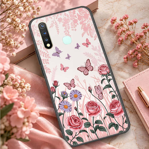 Vivo Y19 Cover - ONation Botanical Bloom Series - HQ Ultra Shine Premium Infinity Glass Soft Silicon Borders Case