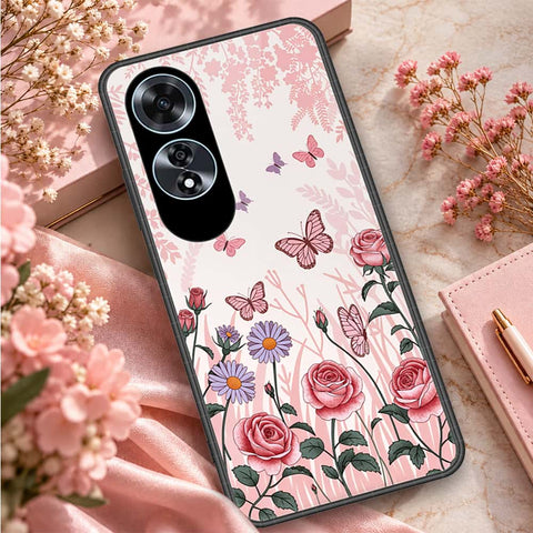 Oppo A60 Cover - ONation Botanical Bloom Series - HQ Ultra Shine Premium Infinity Glass Soft Silicon Borders Case