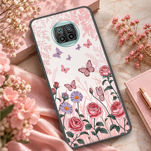 Xiaomi Redmi Note 9 Pro 5G Cover - ONation Botanical Bloom Series - HQ Ultra Shine Premium Infinity Glass Soft Silicon Borders Case