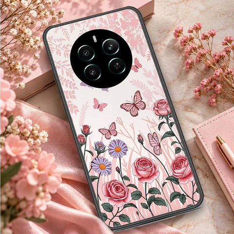 Realme 12 Plus Cover - ONation Botanical Bloom Series - HQ Ultra Shine Premium Infinity Glass Soft Silicon Borders Case