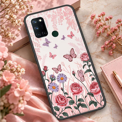 Realme 7i Cover - ONation Botanical Bloom Series - HQ Ultra Shine Premium Infinity Glass Soft Silicon Borders Case