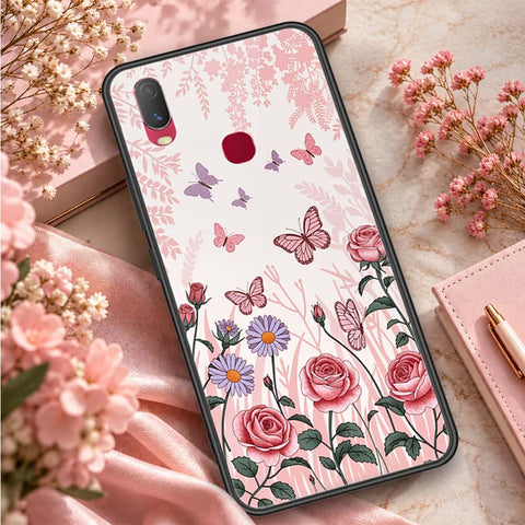 Vivo Y11 2019 Cover - ONation Botanical Bloom Series - HQ Ultra Shine Premium Infinity Glass Soft Silicon Borders Case