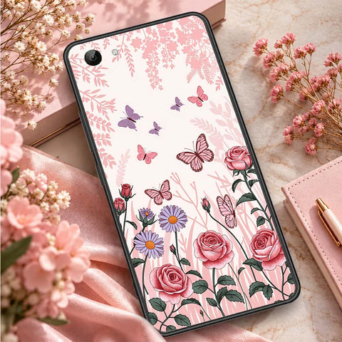 Vivo Y81s Cover - ONation Botanical Bloom Series - HQ Ultra Shine Premium Infinity Glass Soft Silicon Borders Case