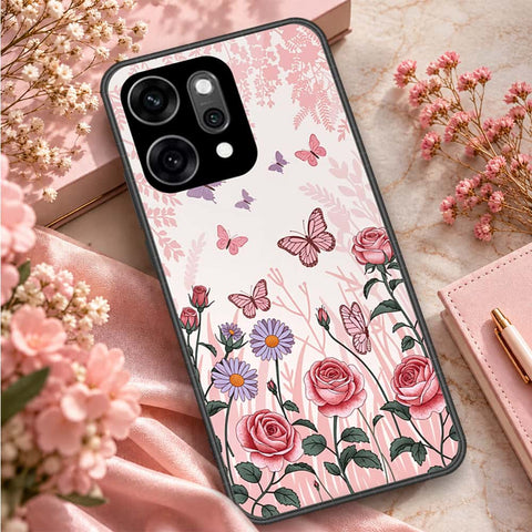 Oppo Reno 14 Pro Cover - ONation Botanical Bloom Series - HQ Ultra Shine Premium Infinity Glass Soft Silicon Borders Case